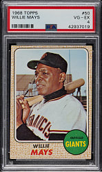 1968 Topps #50 Willie Mays PSA VG-EX 4