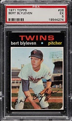 1971 Topps #26 Bert Blyleven Rookie PSA EX 5