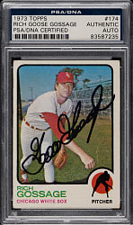 Signed 1973 Topps #174 Rich "Goose" Gossage Rookie - PSA/DNA