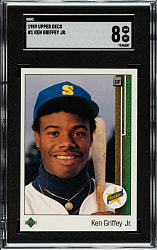 1989 Upper Deck #1 Ken Griffey Jr. Rookie SGC NM/MT 8