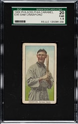 1909 E95 Philadelphia Caramel Sam Crawford SGC FAIR 20