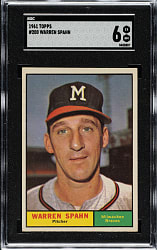 1961 Topps #200 Warren Spahn SGC EX/NM 6