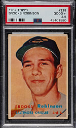 1957 Topps #328 Brooks Robinson Rookie PSA GOOD+ 2.5