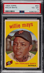 1959 Topps #50 Willie Mays PSA VG-EX 4