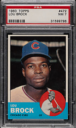 1963 Topps #472 Lou Brock PSA NM 7