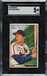 1952 Bowman #196 Stan Musial SGC EX 5