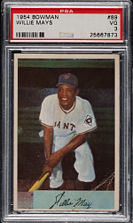 1954 Bowman #89 Willie Mays PSA VG 3