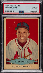 1954 Red Heart Dog Food Stan Musial PSA GOOD 2