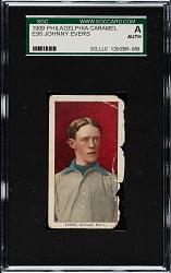 1909 E95 Philadelphia Caramel Johnny Evers SGC Authentic