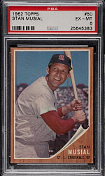 1962 Topps #50 Stan Musial PSA EX-MT 6