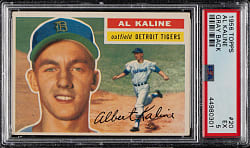 1956 Topps #20 Al Kaline Gray Back PSA EX 5