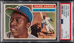 1956 Topps #31 Hank Aaron White Back PSA VG-EX 4