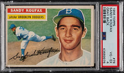 1956 Topps #79 Sandy Koufax Gray Back PSA VG-EX 4