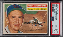 1956 Topps #165 Red Schoendienst Gray Back PSA VG-EX+ 4.5