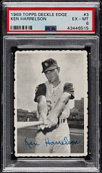1969 Topps Deckle Edge #3 Ken Harrelson PSA EX-MT 6