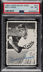 1969 Topps Deckle Edge #12 Rod Carew PSA EX-MT 6