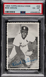 1969 Topps Deckle Edge #29 Bob Gibson PSA EX-MT 6