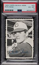 1969 Topps Deckle Edge #21 Pete Rose PSA EX-MT 6