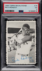 1969 Topps Deckle Edge #14 Rick Monday PSA EX 5