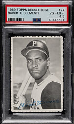 1969 Topps Deckle Edge #27 Roberto Clemente PSA VG-EX+ 4.5