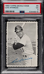 1969 Topps Deckle Edge #6 Luis Aparicio PSA VG 3