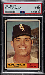1961 Topps #550 Frank Baumann PSA MINT 9