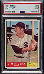 1961 Topps #367 Jim Rivera PSA MINT 9
