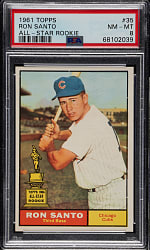 1961 Topps #35 Ron Santo Rookie PSA NM-MT 8