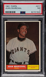 1961 Topps #417 Juan Marichal Rookie PSA NM 7