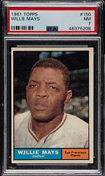 1961 Topps #150 Willie Mays PSA NM 7