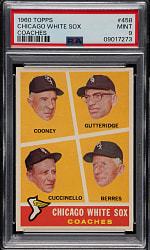 1960 Topps #458 Chicago White Sox Coaches PSA MINT 9