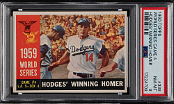 1960 Topps #388 Gil Hodges' Winning Homer PSA NM-MT 8