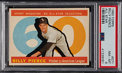1960 Topps #571 Billy Pierce All-Star PSA NM-MT 8