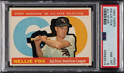 1960 Topps #555 Nellie Fox All-Star PSA NM-MT 8