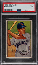 1952 Bowman #21 Nellie Fox PSA NM 7