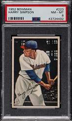 1952 Bowman #223 Harry Simpson PSA NM-MT 8