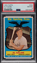 1959 Topps #562 Al Kaline All-Star PSA NM-MT 8