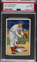 1951 Bowman #323 Joe Adcock Rookie PSA NM-MT 8