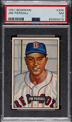 1951 Bowman #306 Jim Piersall PSA NM 7
