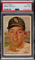1957 Topps #395 Bubba Phillips PSA NM-MT 8