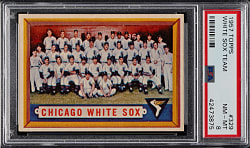 1957 Topps #329 Chicago White Sox Team PSA NM-MT 8