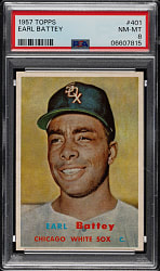 1957 Topps #401 Earl Battey PSA NM-MT 8