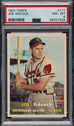 1957 Topps #117 Joe Adcock PSA NM-MT 8