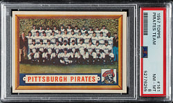 1957 Topps #161 Pittsburgh Pirates Team PSA NM-MT 8