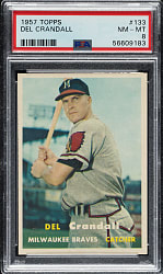 1957 Topps #133 Del Crandall PSA NM-MT 8