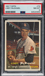 1957 Topps #79 Lindy McDaniel PSA NM-MT 8