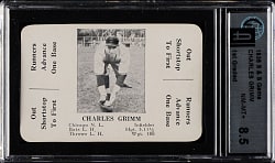 1936 S & S Game Card Charles Grimm GAI NM-MT+ 8.5