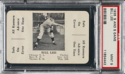 1936 S & S Game Card Bill Lee PSA MINT 9