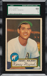 1952 Topps #112 Henry Majeski SGC EX 60