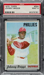 1970 Topps #564 Johnny Briggs PSA MINT 9